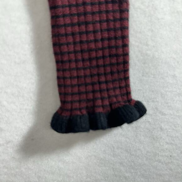 Vtg Derek Heart Turtleneck Top Womens M Striped Ribbed Slim Fit Grunge Y2K - Picture 2 of 12